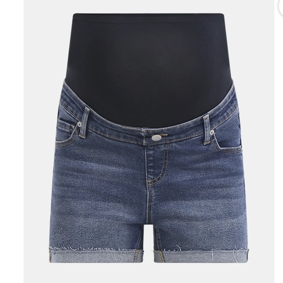 Time and Tru Pants - Time and Tru Women's Maternity Roll Cuff Shorts Size M